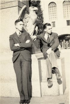 photo of Norris Getty and Weldon Kees at the State Capitol